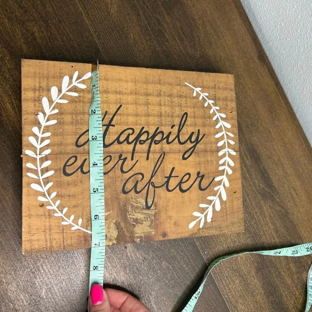 Rustic Wedding Decor Wooden Sign Plaque Happily Ever After Shabby Chic 9